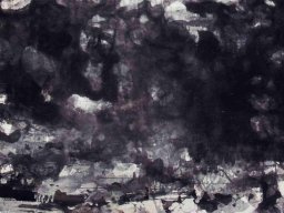 S059 夏雨墨---墨氣 69x138cm 2012